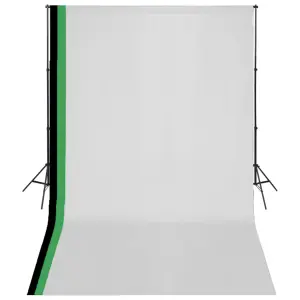 Zestaw fotograficzny z 3 tłami z bawełny i ramą, 3x5 m