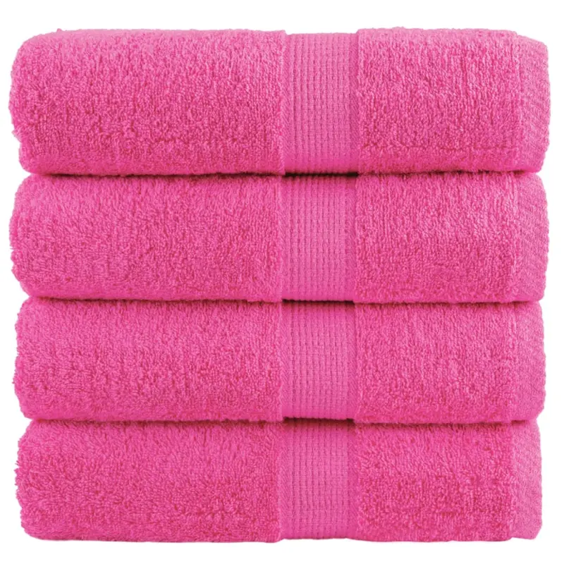 Ręczniki myjące Premium SOLUND 4 szt. Różowe 30x30 cm 600 gsm