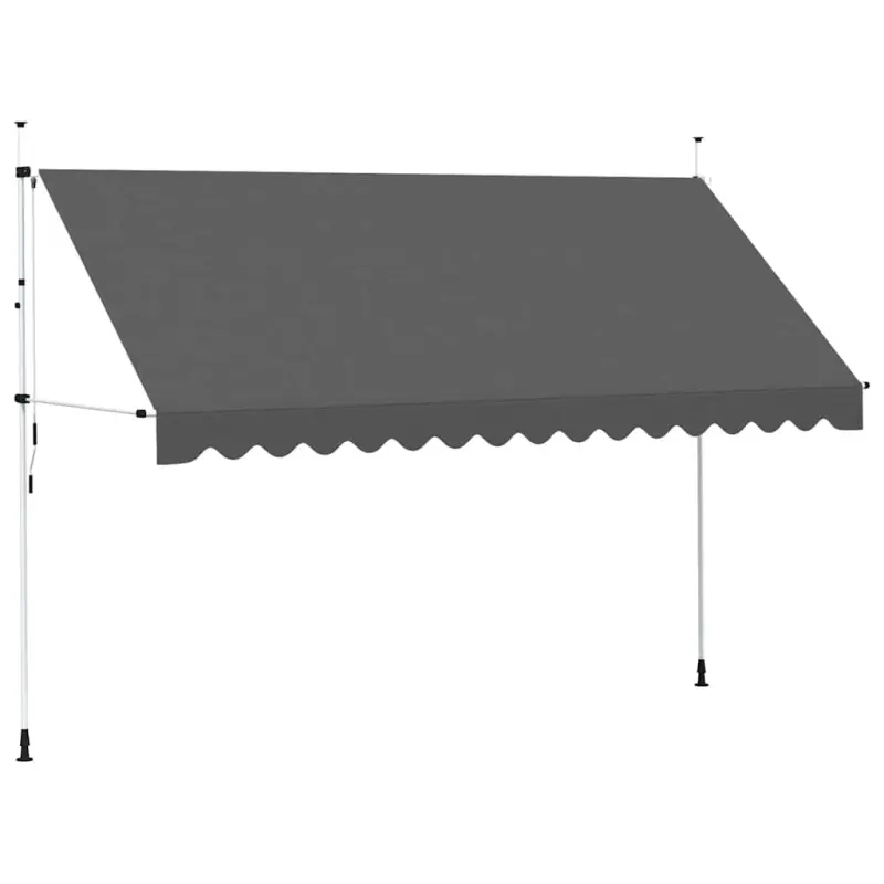 Markiza zwijana ręcznie, 400 cm, antracytowa