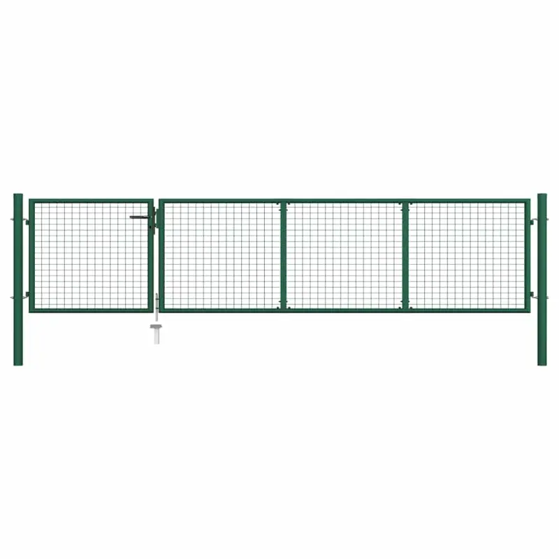 Brama ogrodowa stalowa 350x75 cm zielona