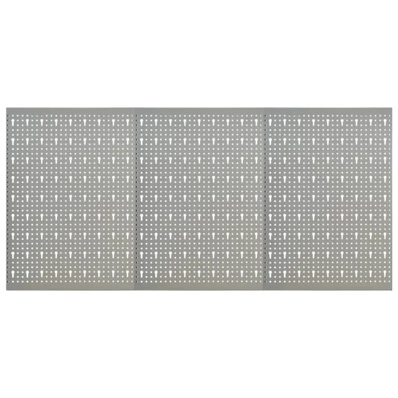 Ścienne płyty perforowane, 3 szt., 40x58 cm, stal