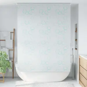 Roleta prysznicowa 140 x 240 cm, wzór w bąbelki