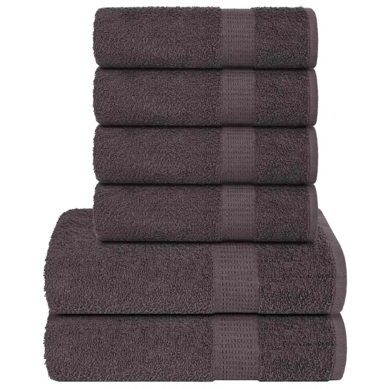 6-cz. zestaw ręczników, FROGN, antracyt, 360 g/m²