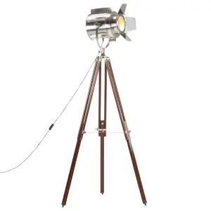 Lampa podłogowa na trójnogu, lite drewno mango, 180 cm