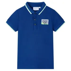 Koszulka dziecięca polo, ciemnoniebieska, 104