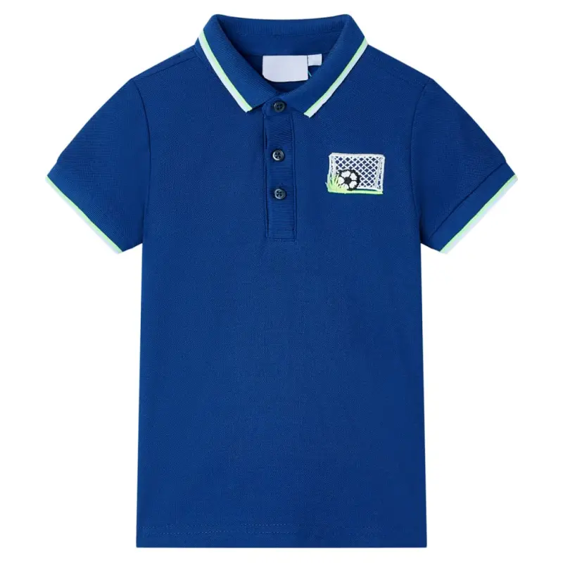 Koszulka dziecięca polo, ciemnoniebieska, 104