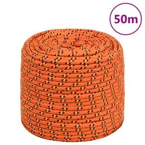 Linka żeglarska, pomarańczowa, 10 mm, 50 m, polipropylen