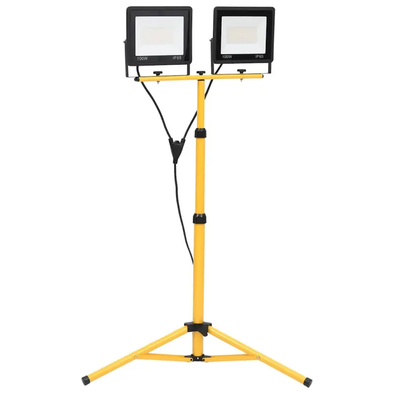 Reflektor LED ze stojakiem, 2x100 W, zimne białe światło