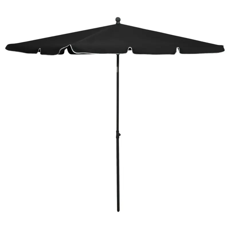 Parasol ogrodowy na słupku, 210x140 cm, czarny
