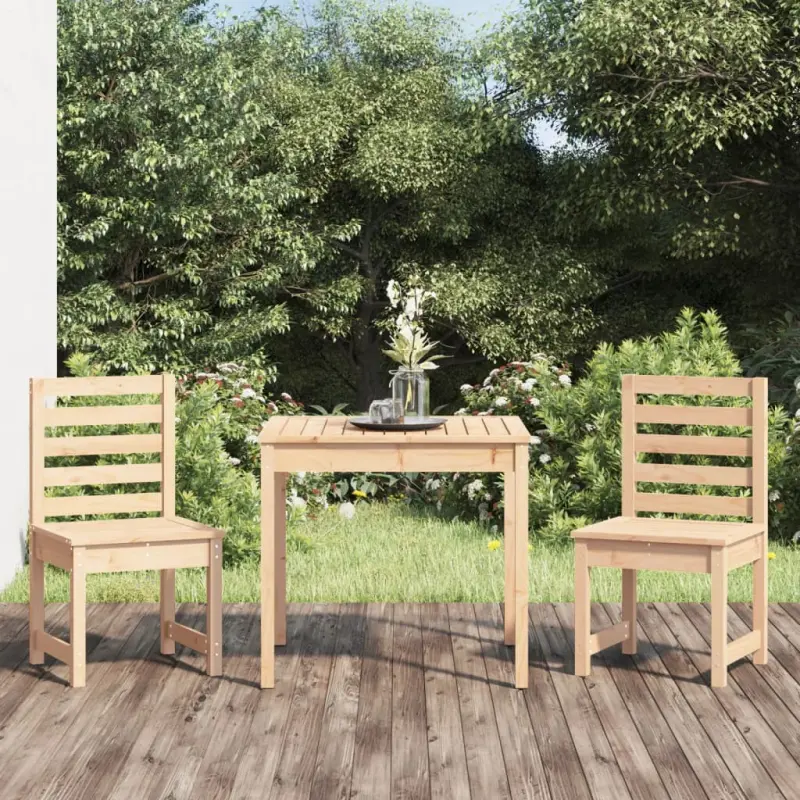 3-cz. zestaw ogrodowych mebli bistro, lite drewno sosnowe