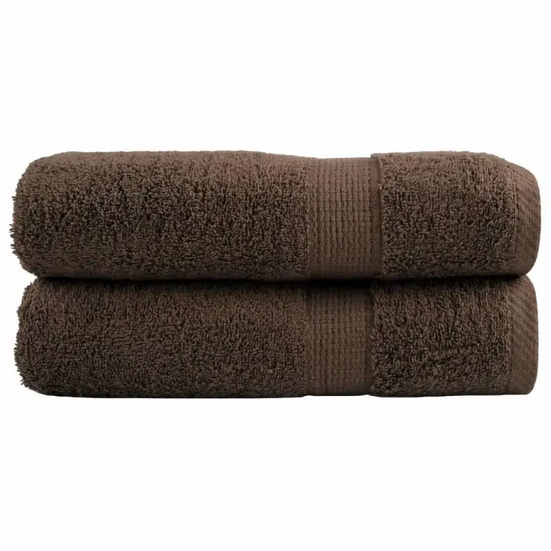 Ręczniki premium, SOLUND, 2 szt., brązowe, 70x140 cm, 600 g/m²