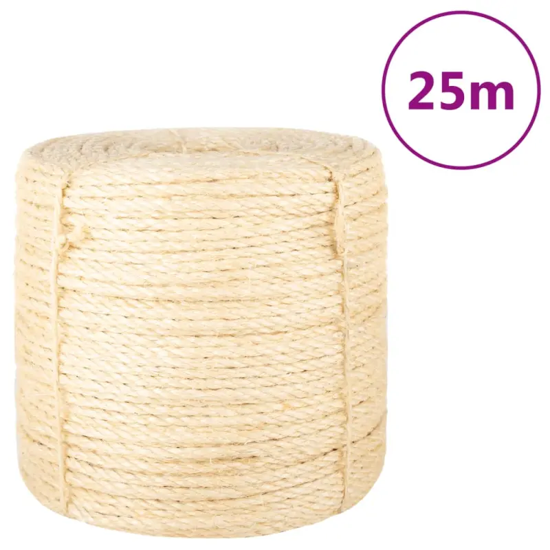 Sznur, sizal 100%, 6 mm, 25 m