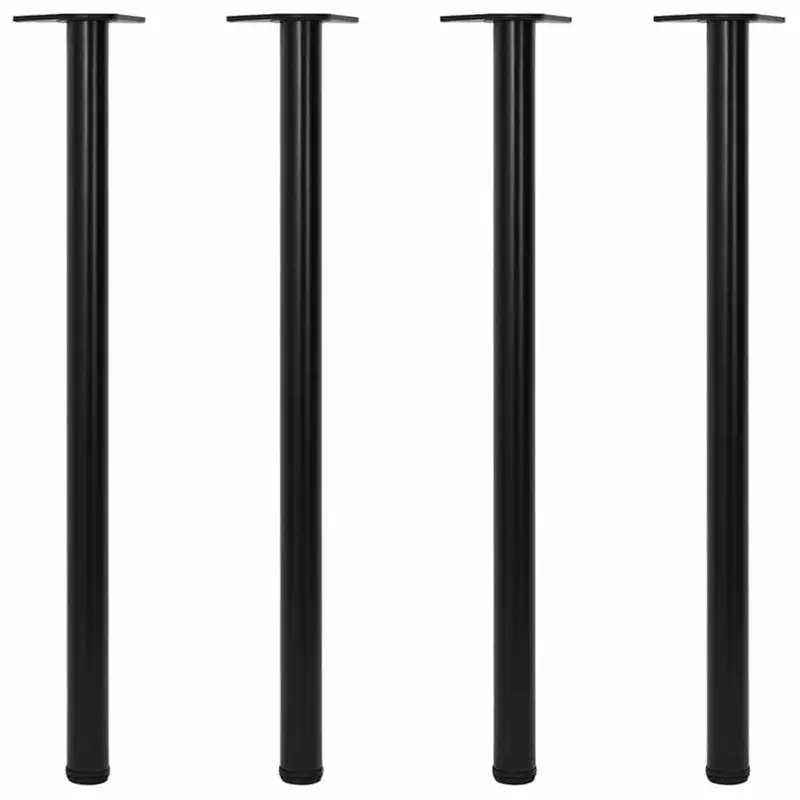 4 Nogi do stołu z regulacją wysokości Czarne 1100 mm