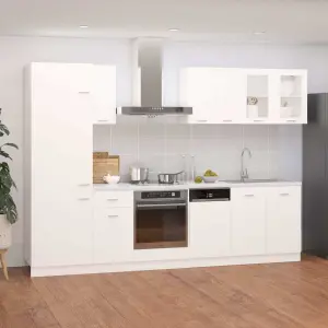 8-cz. zestaw szafek kuchennych, Lyon, biały, płyta wiórowa