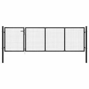 Brama ogrodowa stalowa 350x100 cm antracyt