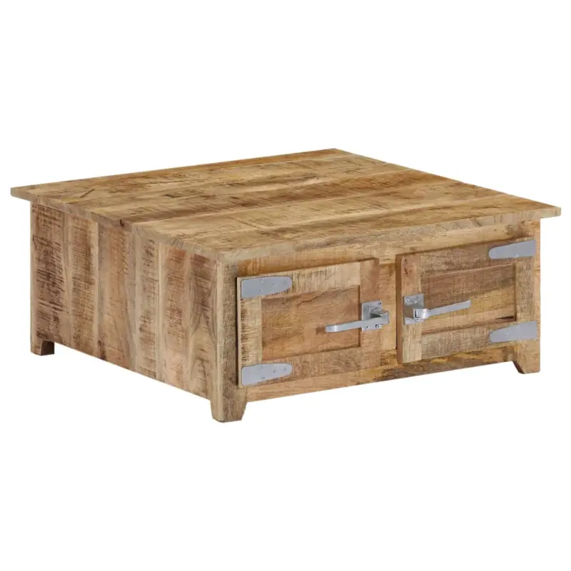 Stolik kawowy, 70 x 70 x 30 cm, lite drewno mango