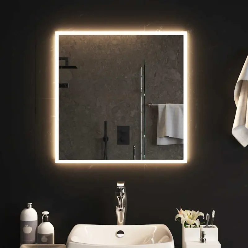 Lustro łazienkowe z LED, 60x60 cm