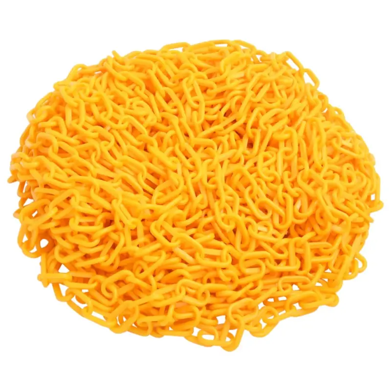 Łańcuch ostrzegawczy, żółty, 100 m, Ø8 mm, plastikowy