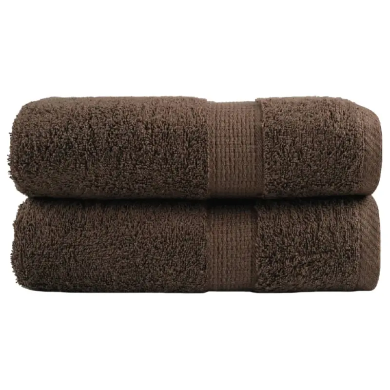 Ręczniki toaletowe Premium, SOLUND 2 szt. Brązowe 30x30cm 600 g/m²