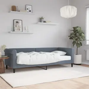 Sofa z materacem do spania, ciemnoszara, 80x200 cm, aksamit
