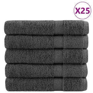 Ręczniki premium, SOLUND, 25 szt., antracytowe, 100x200 cm, 600 g/m²