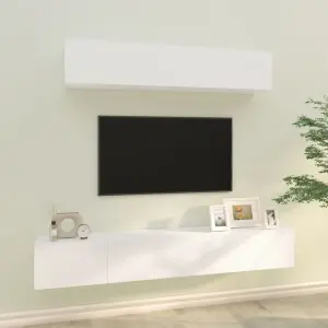 Zestaw 4 szafek telewizyjnych, biały