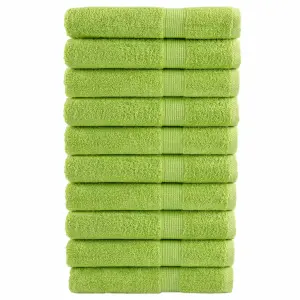 Ręczniki premium SOLUND, 10 szt., zielone, 80x200 cm, 600 g/cm²