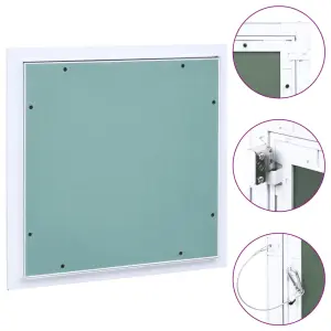 Panel rewizyjny z aluminiową ramą i płytą z gipsu, 400x400 mm