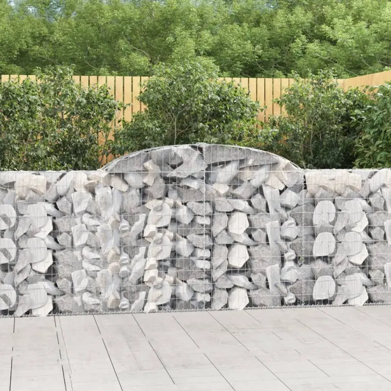 Kosze gabionowe, 20 szt, 300x30x100/120cm, galwanizowane żelazo
