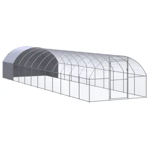 Klatka zewnętrzna dla kurcząt, 3x12x2 m, stal galwanizowana