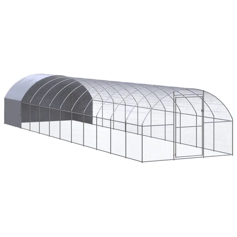 Klatka zewnętrzna dla kurcząt, 3x12x2 m, stal galwanizowana