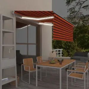 Ręcznie zwijana markiza z zasłoną zacieniającą i LED, 3x2,5 m