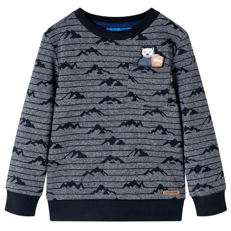 Bluza dziecięca, granatowy melanż, 140