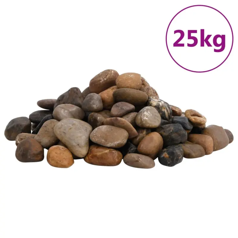 Polerowane kamyki, 25 kg, różnokolorowe, 2-5 cm