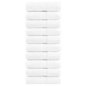 Ręczniki myjące premium, SOLUND 10 szt., białe, 30 x 30 cm, 600 g/m²