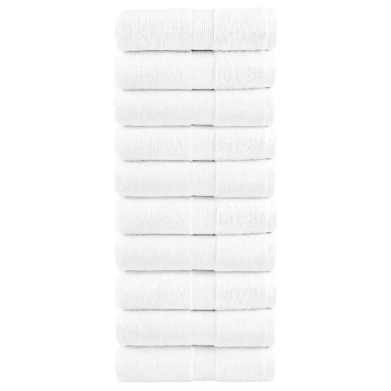 Ręczniki myjące premium, SOLUND 10 szt., białe, 30 x 30 cm, 600 g/m²