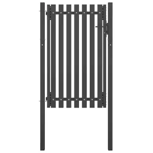 Brama ogrodowa stalowa 100x150 cm antracytowa