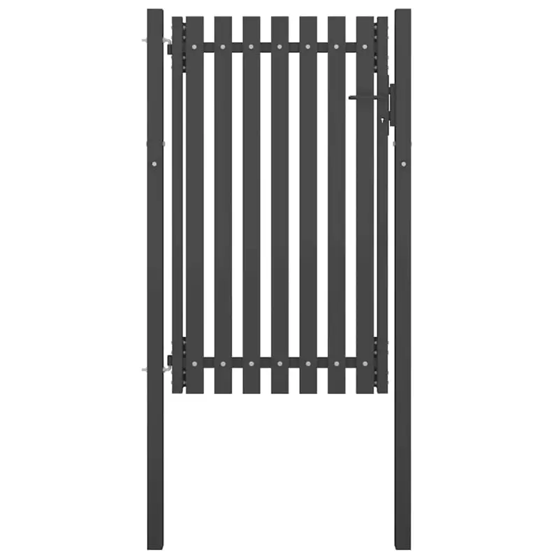 Brama ogrodowa stalowa 100x150 cm antracytowa