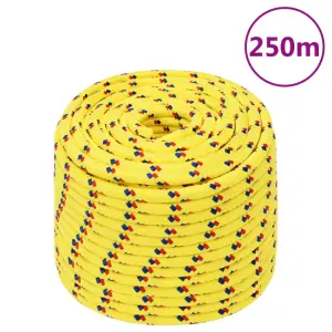 Linka żeglarska, żółta, 12 mm, 250 m, polipropylen