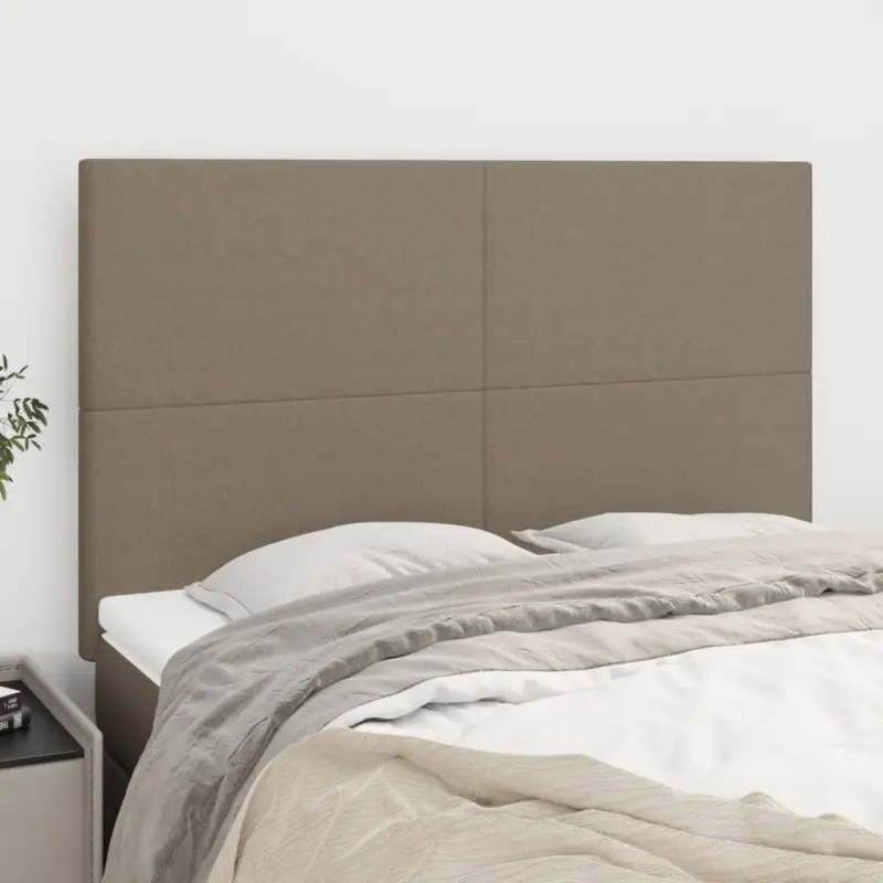 Zagłówek taupe 144x5x118/128 cm materiał