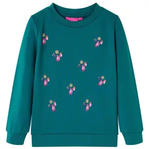 Bluza dziecięca, ciemnozielona, 104