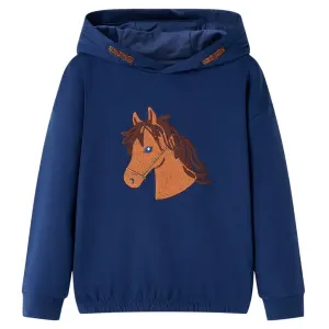 Bluza dziecięca z kapturem, granatowa, 92
