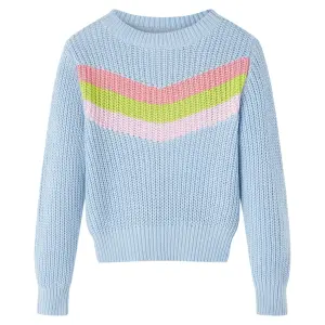 Sweter dziecięcy z dzianiny, niebieski, 140