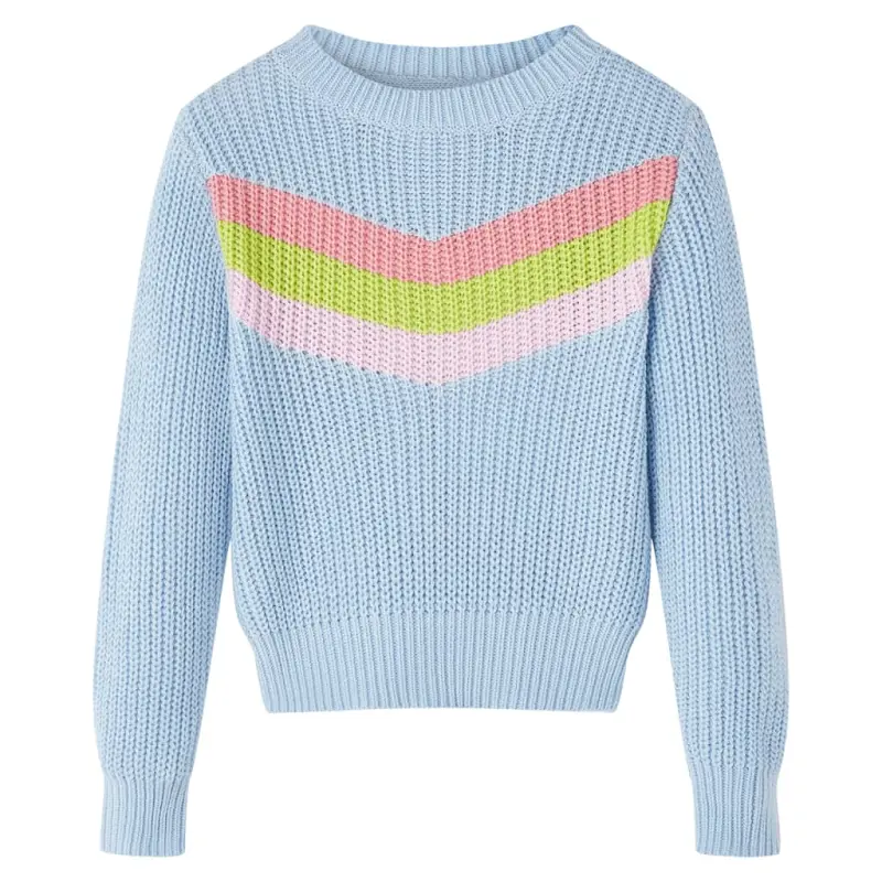 Sweter dziecięcy z dzianiny, niebieski, 140