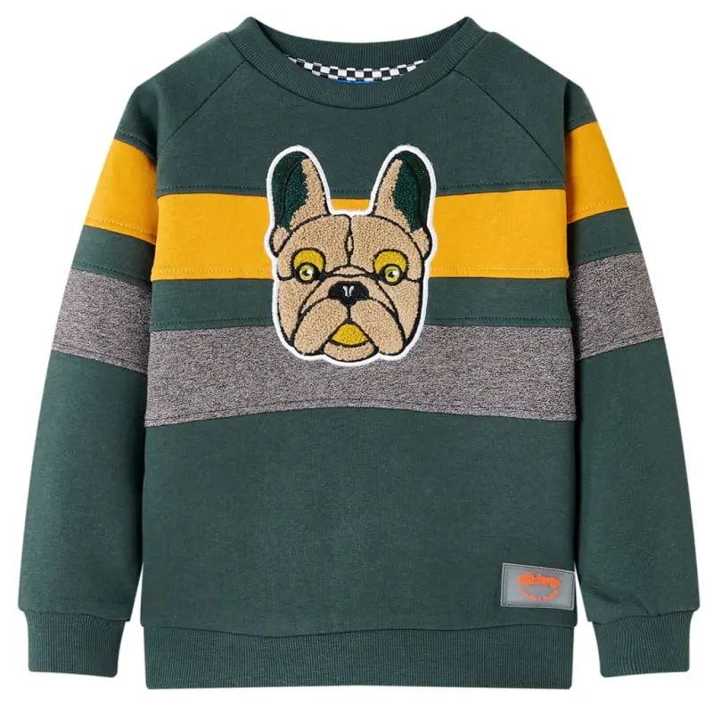 Bluza dziecięca, ciemnozielona, 128