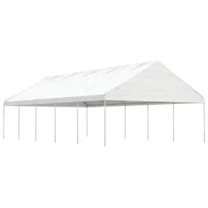 Namiot ogrodowy z dachem, biały, 11,15x5,88x3,75 m, polietylen