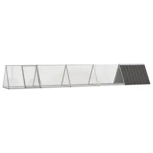 Klatka dla królików, antracytowa, 504,5x80,5x71 cm, stal