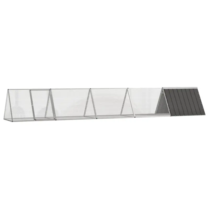 Klatka dla królików, antracytowa, 504,5x80,5x71 cm, stal