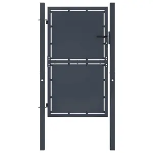 Brama ogrodowa stalowa 100x150 cm antracyt