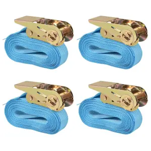 Pasy transportowe z zapadkami, 4 szt, 0,8 T, 6mx25mm, niebieski